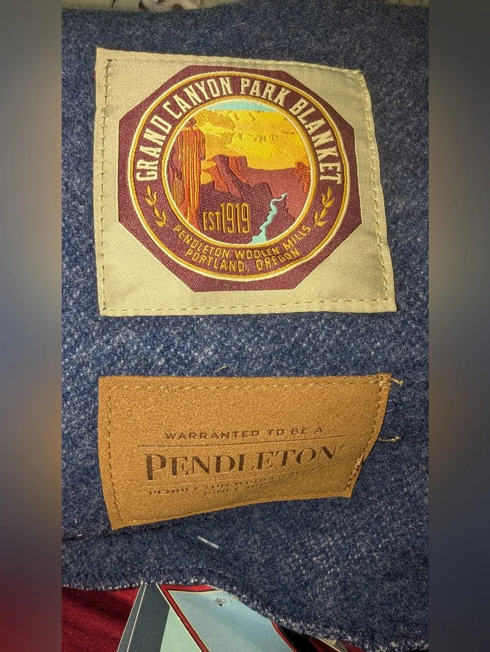 Pendleton Wool Blanket with Sunset Stripe